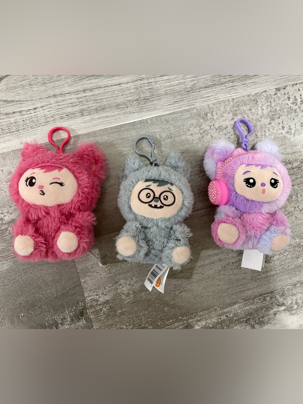 LaBabies bundle Fuzzy Character Keychain Plush